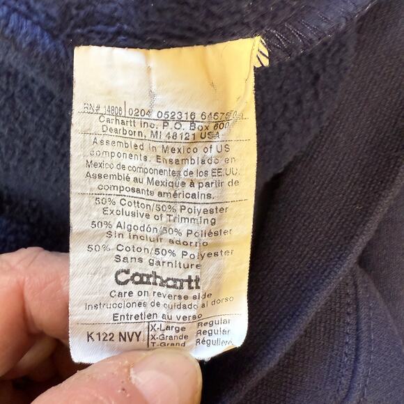 Carhartt Midweight Hooded Zip-Front Sweatshirt Size XL - Picture 7 of 9